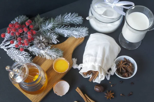 Preparing Baked Goods Desserts All Ingredients Spices Intended Home Baker — Stock Photo, Image