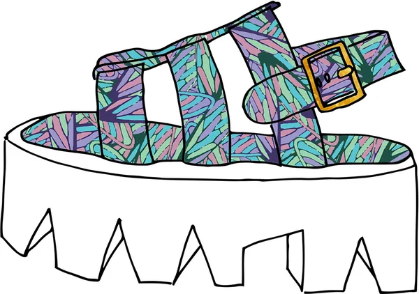 Обувь платформа — стоковый вектор