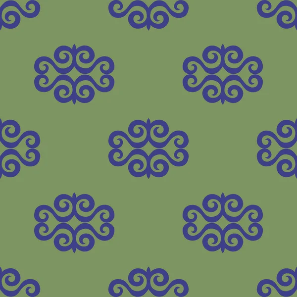 Patrón Decorativo Asiático Folk Seamless Adorno Nómadas Asiáticos Kirguisos Kazajos — Archivo Imágenes Vectoriales