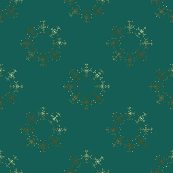 Decoratieve Naadloze Patroon Met Mooie Bloemen Textuur Ontwerpen Groene Achtergronden — Stockvector
