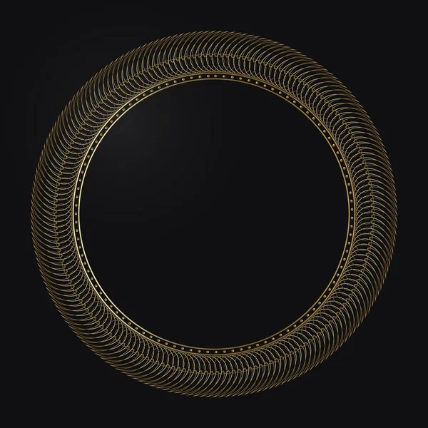 Cadre Luxe Couleur Sur Fond Noir Cadre Décoratif Pour Café — Image vectorielle