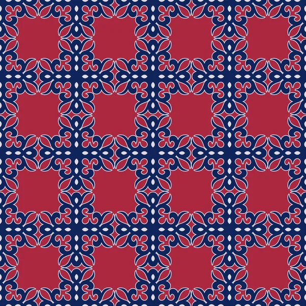 Classic Pattern Ornamento Decorativo Senza Cuciture Floreale Modello Geometrico Carta — Vettoriale Stock