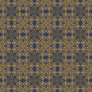 Klasik Şablon Süslemesi, Dekoratif Dekoratif Dekoratif Çiçeksiz Duvar Kağıdı, Moda Yazısı, Moda Dekorasyonu, Moda Dekorasyonu, Ev Tekstili, Retro Vektör İllüstrasyonu.