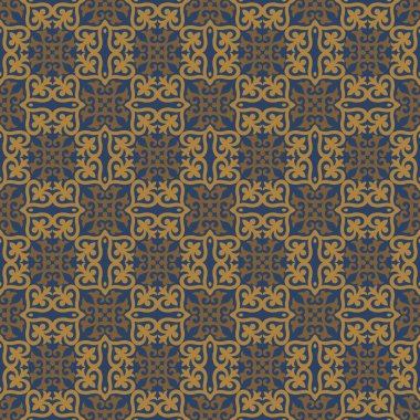 Klasik Şablon Süslemesi, Dekoratif Dekoratif Dekoratif Çiçeksiz Duvar Kağıdı, Moda Yazısı, Moda Dekorasyonu, Moda Dekorasyonu, Ev Tekstili, Retro Vektör İllüstrasyonu.