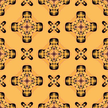 Kusursuz çiçekli geometrik desenler. Geçmişin dokusu, tatil kartları, düğün davetiyeleri, tasarım duvar kağıtları, şablon dolguları, web sayfası, afiş, broşür ve tekstil. Vektör illüstrasyonu.