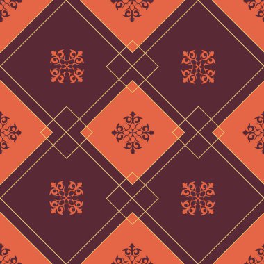 Orta Asya ve Kırgızistan 'daki göçebelerin kusursuz Asya örneği. Göçebe etnik damgası. Asya süslemeleri.