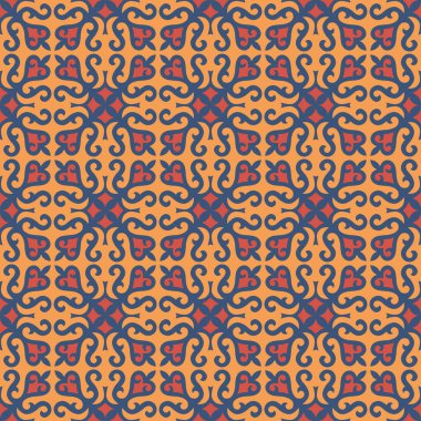 Klasik Şablon Süslemesi, Kusursuz Geometrik Tasarım Şablonu, Duvar Kağıdı, Moda Yazısı, Moda Dekorasyonu, Ev Tekstili, Retro Dekor. Vektör.