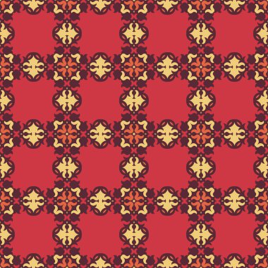 Orta Asya ve Kırgızistan 'daki göçebelerin kusursuz Asya örneği. Göçebe etnik damgası. Asya süslemeleri.