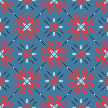 Vektör süslemesiz desen. Etnik tarzda arka plan ve duvar kâğıdı. Vektör illüstrasyonu geçmiş, motifler, tekstil, duvar kağıtları, kumaşlar, hediye ambalajları, şablonlar için kullanılabilir.