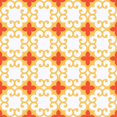 Dekoratif Asyalı Halkın Kusursuz Örnekleri. Asyalı Göçebelerin Süsü: Kırgız, Kazak, Beşir, Tatar, Yakut, Moğol. Kağıt Ürünleri, Tekstil Etnik Vektör İllüstrasyonu.