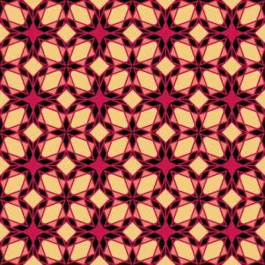 Klasik Şablon Süslemesi, Kusursuz Geometrik Tasarım Şablonu, Duvar Kağıdı, Moda Yazısı, Moda Dekorasyonu, Ev Tekstili, Retro Dekor. Vektör.