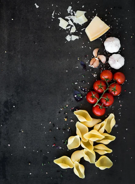 Voedsel frame, Pasta ingrediënten — Stockfoto