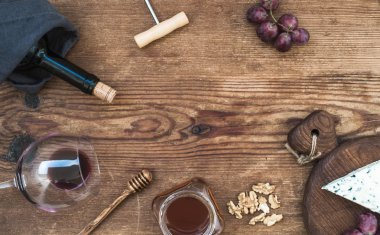 Şarap ve iştah açıcı set