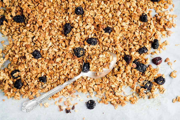 Σπιτικό granola βρώμης, κεράσι και καρύδα — Φωτογραφία Αρχείου