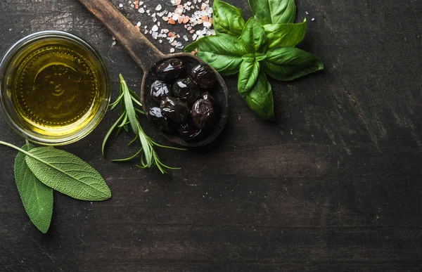 Greek black olives — Stock Photo, Image