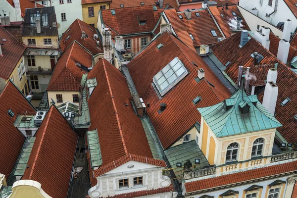 Red tile roofs of Prague — Stock Photo, Image