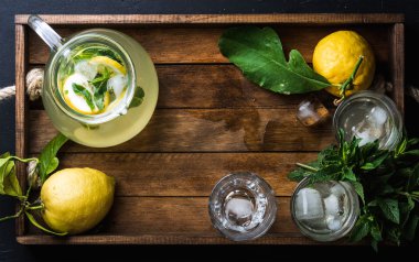 Ev yapımı naneli limonata 