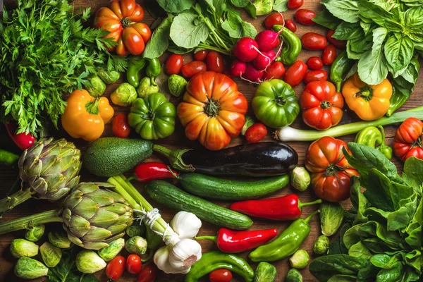 Fresh raw ingredients for healthy cooking — Stock Photo, Image