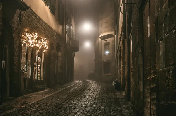 Old European narrow empty street — Stock Photo, Image