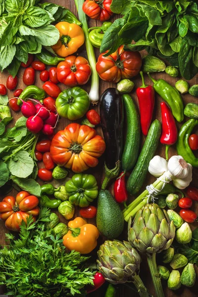 Fresh raw ingredients for healthy cooking — Stock Photo, Image