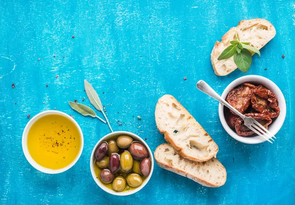 Conjunto de lanches mediterrânicos — Fotografia de Stock