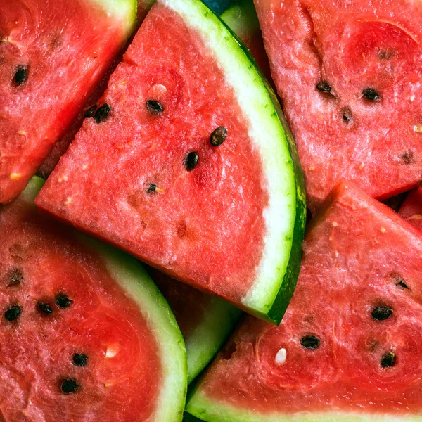 Aufgeschnittene reife Wassermelone — Stockfoto