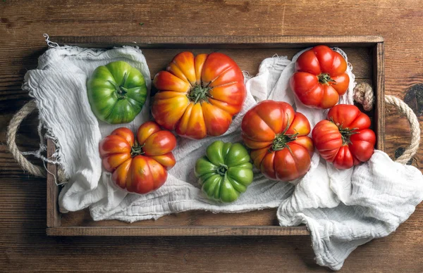 Kleurrijke erfstuk tomaten — Stockfoto