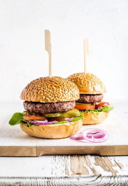 Hamburger freschi fatti in casa — Foto Stock
