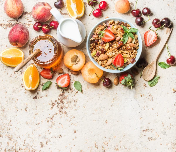 Friska sommar frukt olika — Stockfoto