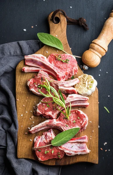 Ingredientes para cozinhar o jantar de carne saudável — Fotografia de Stock