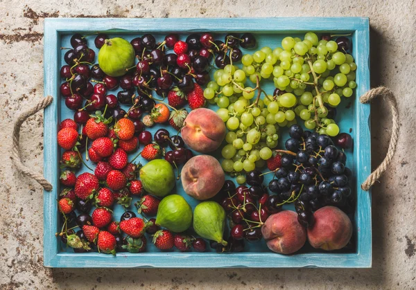 Healthy summer fruit varietyund — Stock Photo, Image