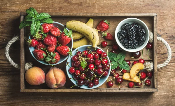 Fondo saludable de frutas de verano — Foto de Stock