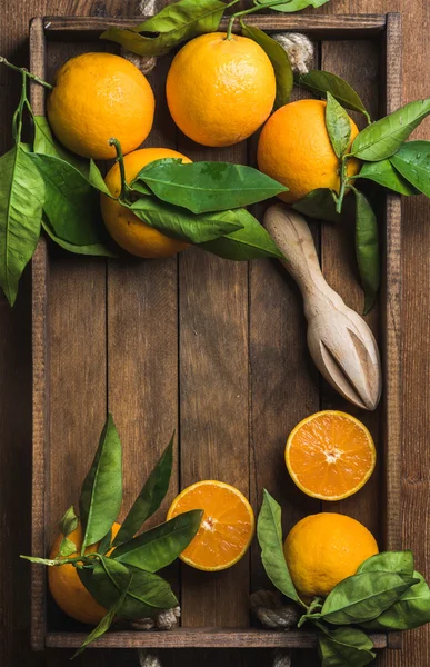Fresh orange juice in glass — Stock Photo, Image