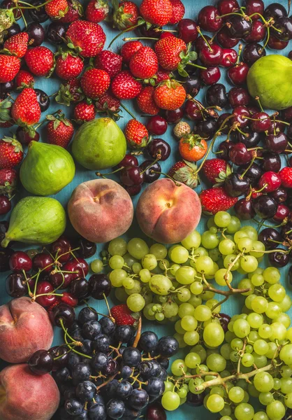 Healthy summer fruit varietyund — Stock Photo, Image