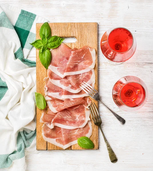 Prosciutto di Parma sonka szeletek — Stock Fotó