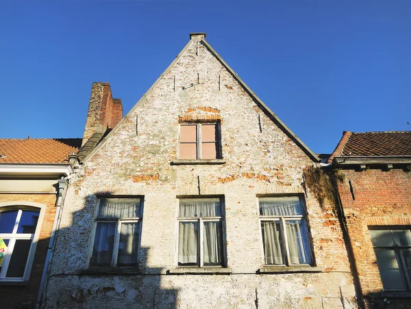 Casas medievales en Brujas, Flandes Occidental, Bélgica —  Fotos de Stock