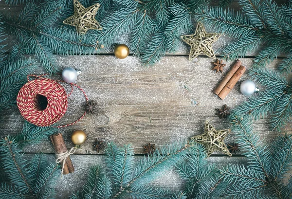 Christmas (yeni yıl) dekorasyon arka plan: kürk-ağaç dalları, g