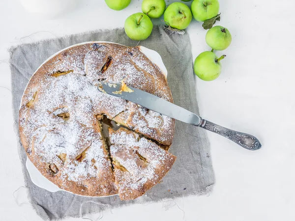 Bolo de maçã verde outono — Fotografia de Stock