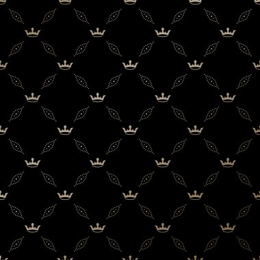 Sorunsuz vektör altın kron Kral ile desen