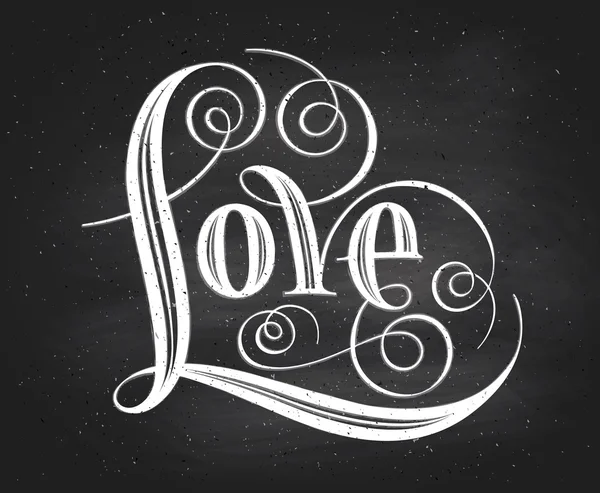 Amor. Letras de mano. Caligrafía hecha a mano — Vector de stock