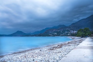 Bar, Karadağ th önce Adriyatik kıyısı peyzaj