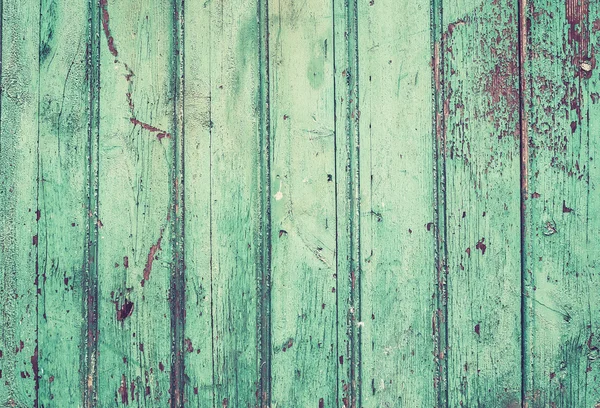 Vecchio rustico dipinto cracky struttura di legno verde — Foto Stock