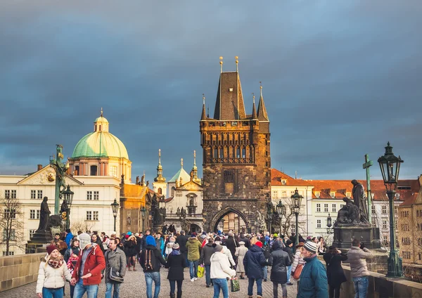 Prague, Czech Republic, Central Europe, 25.12.2014: Charles brid — Stock Photo, Image