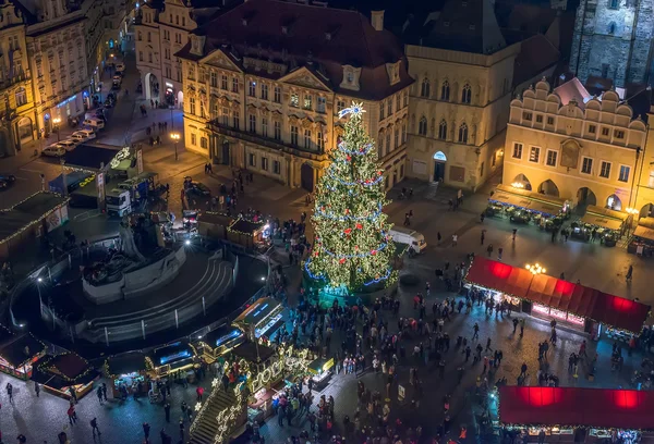 Central square of medieval Prague Εικόνα Αρχείου