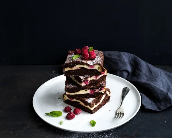 Brownie-cheesecake turn — Fotografie, imagine de stoc