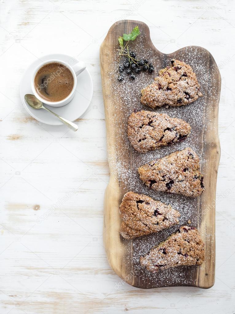 Fresh black-currant scones