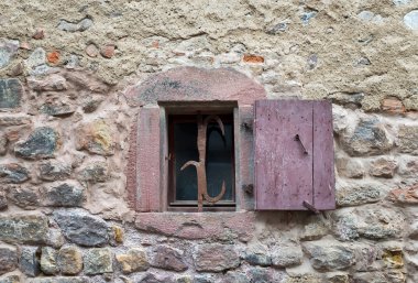 French window with closed old