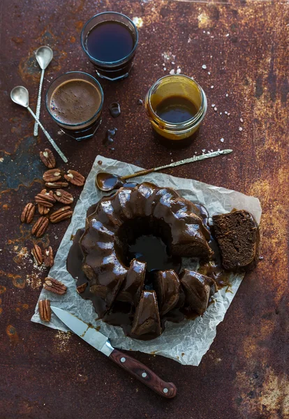 Chocolate pastel de paquete de café — Foto de Stock