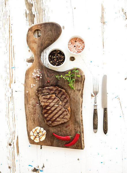 Grilled ribeye beef steak