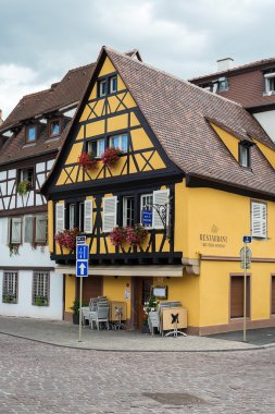 Colorful traditional french house